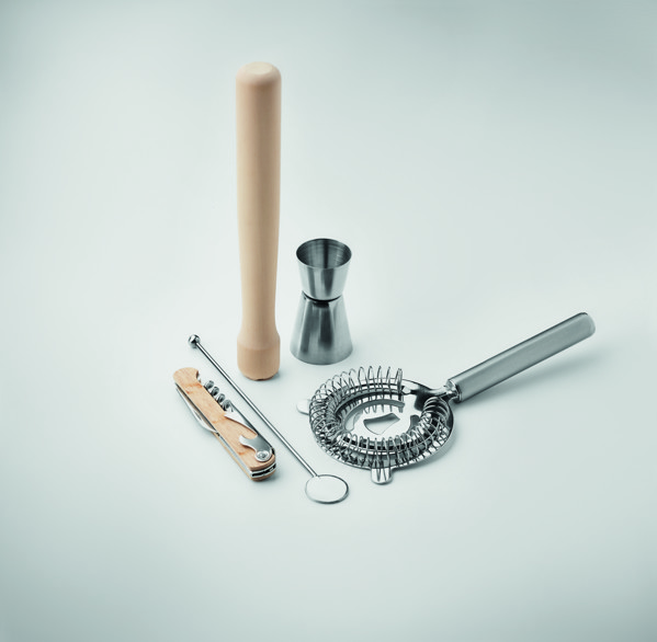 Mai Tai cocktail set, stainless steel, 5 piece