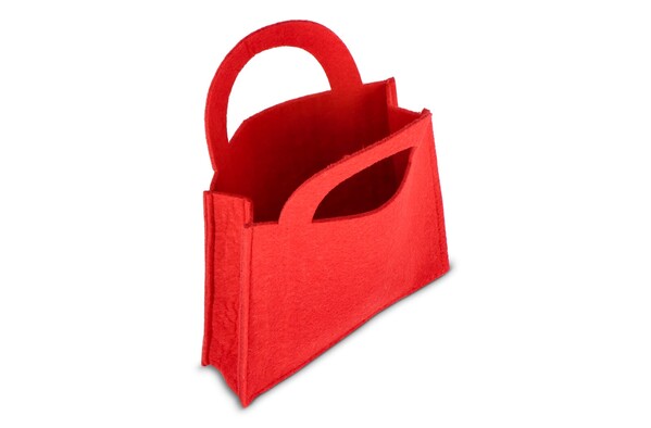 Sac cadeau en feutre 15 x 21 cm - Rouge