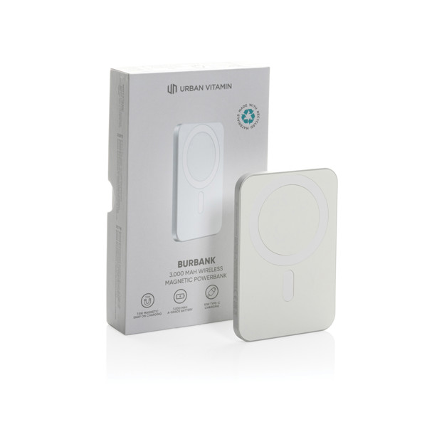Urban Vitamin Burbank powerbank 3000 mAh, kobaltna celica - Silver