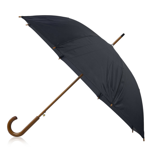 Parapluie Automatique P-190T, Avec Manche En Bois - Noir