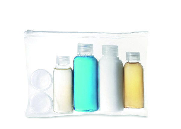Potovalna torbica Airpro, 6 stekleničk 100 ml, 50 ml, 10 ml