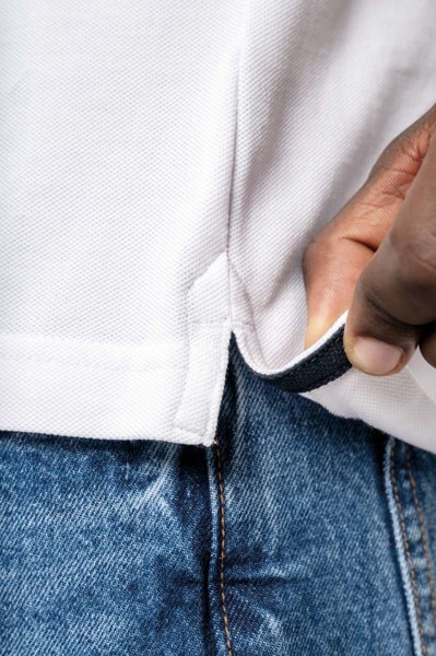 Muška polo majica kratkih rukava - Bijela / Navy / 2XL