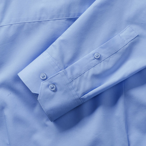 Ladies'LS Tailored Coolmax® Shirt - Light Blue / S