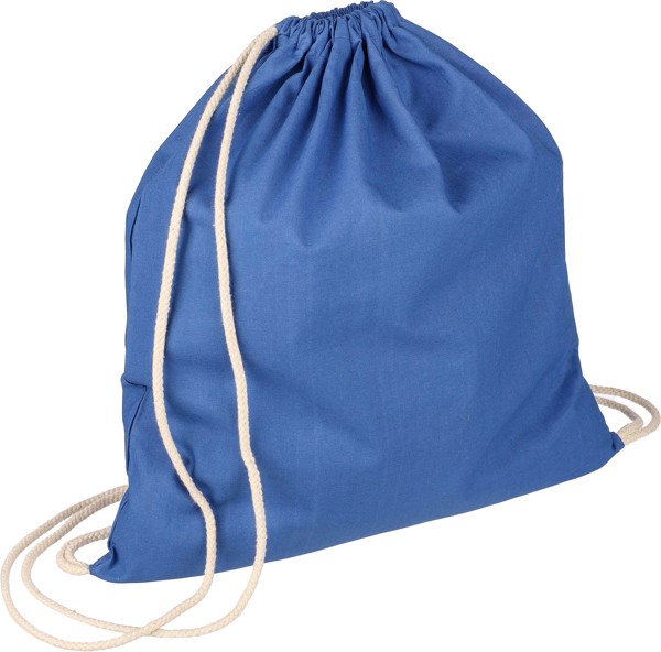 Mochila com cordão em algodão Oeko-Tex (140 g/m2) Bridget - White