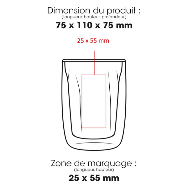 CALYPSO 887M - BND887M - Verre à double paroi recyclable de 250 ml / 8 oz