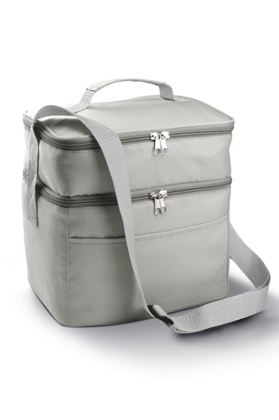 Double Compartment Cooler Bag - Light Grey