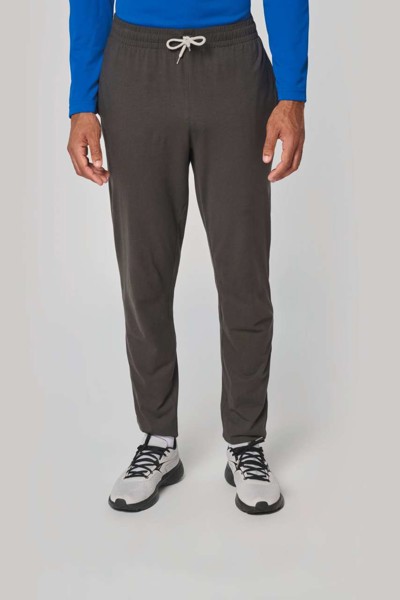 Unisex Lightweight Cotton Tracksuit Bottoms - Dark Grey / L