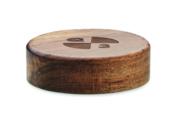 Acaless wireless charger, 15W, acacia wood