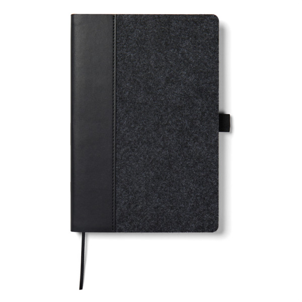 VINGA Albon GRS recycled felt notebook - Black