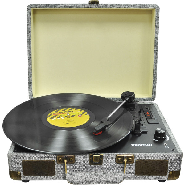 Leitor VC400 de vinil e MP3 Prixton - Cinzento