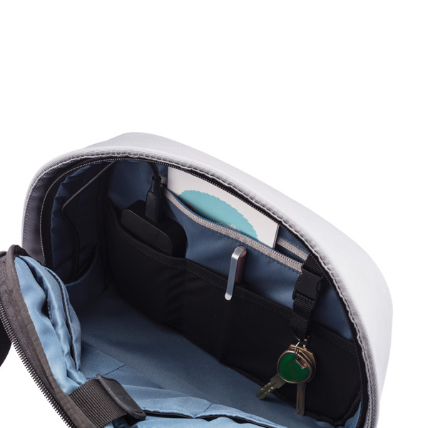 Xd Design Bobby sling,rPET,USB port - Grey / Blue