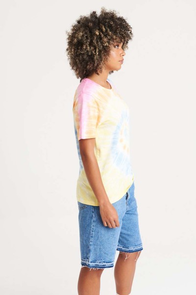 Tie-Dye majica - Fluorescent Rainbow Multi-Spiral / XS