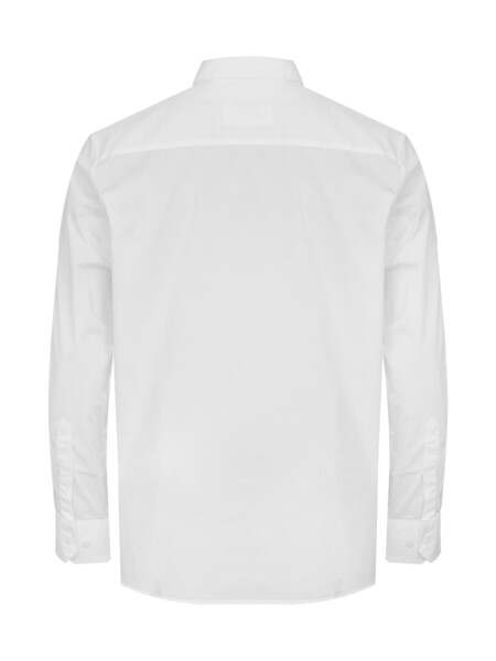 Cottover Gots Poplin Slim fit shirt man white 40