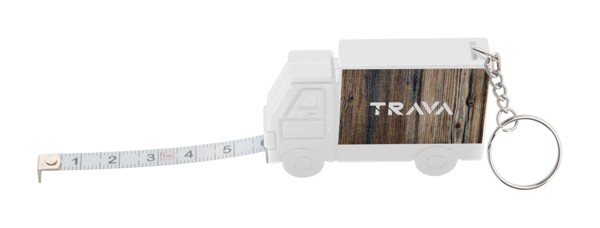 Truck Keyring With Tape Measure Symmons - White