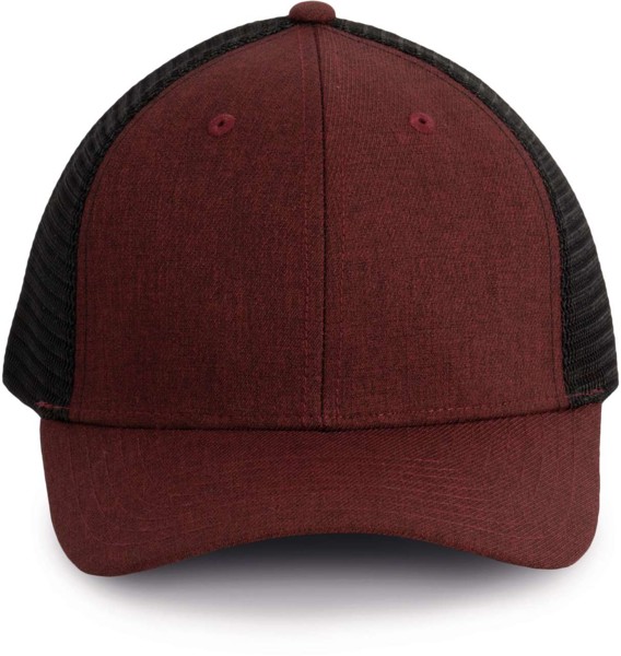Urban Trucker Cap - 6 Panels - Tawny Port Heather / Black