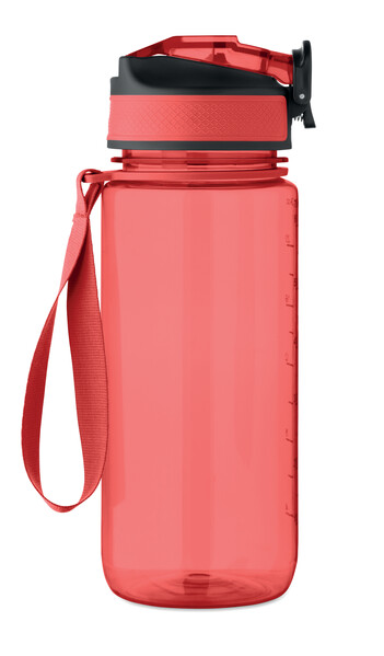 Sportdrinkfles 700ml Enkel - Transparant Rood