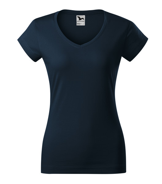 Tričko Dámské Malfini® Fit V-Neck - Námořní Modrá / L