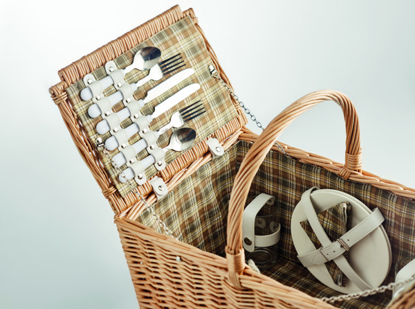 Wicker picnic basket 4 people Mimbre Plus