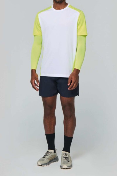 Men's Eco-Friendly Two-Tone Sport T-Shirt - White / Black / S