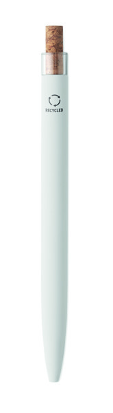 Recycled aluminium pen Bergamo + - White