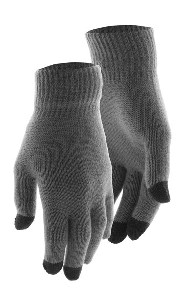 Touch Screen Gloves Actium - Ash Grey / Black