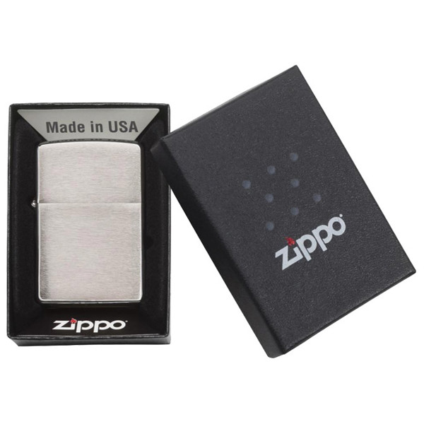 Zippo 200 silver matte metal lighter