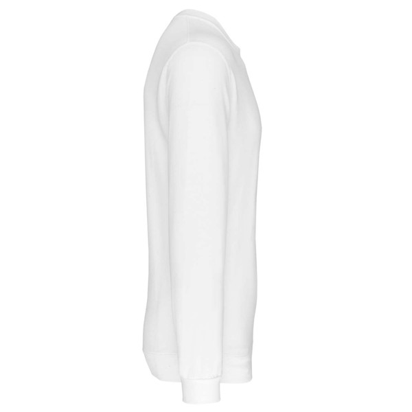 Crew Neck Sweatshirt - White / L