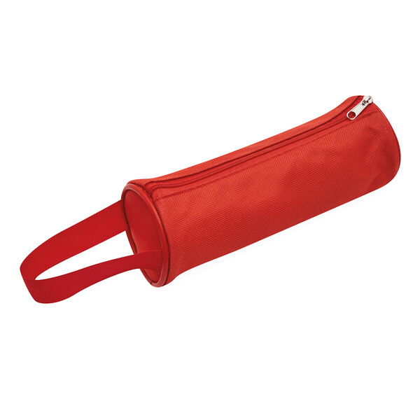Round Pencil Case School - Red