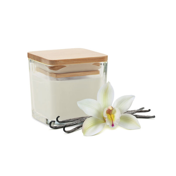 Squared fragranced candle 50gr Pila - White