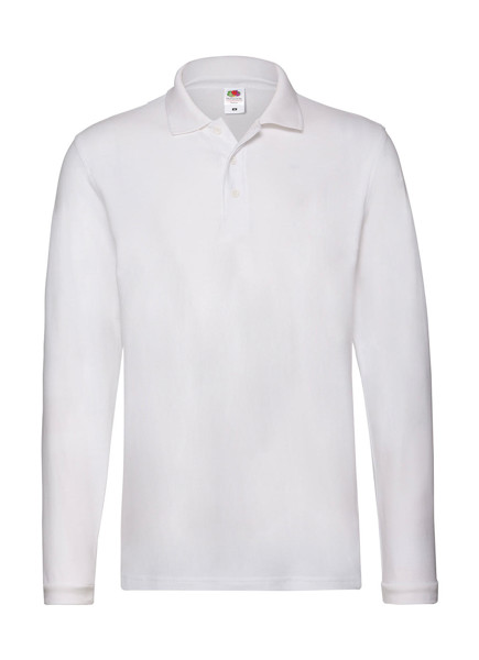 Premium Long Sleeve Polo - White / M