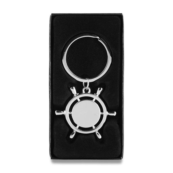 Steering Wheel metal keyring