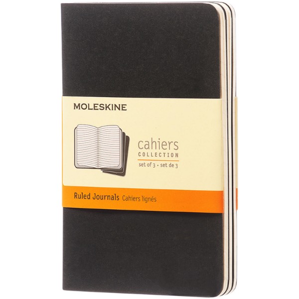 Moleskine Cahier Journal PK - ruled - Solid Black