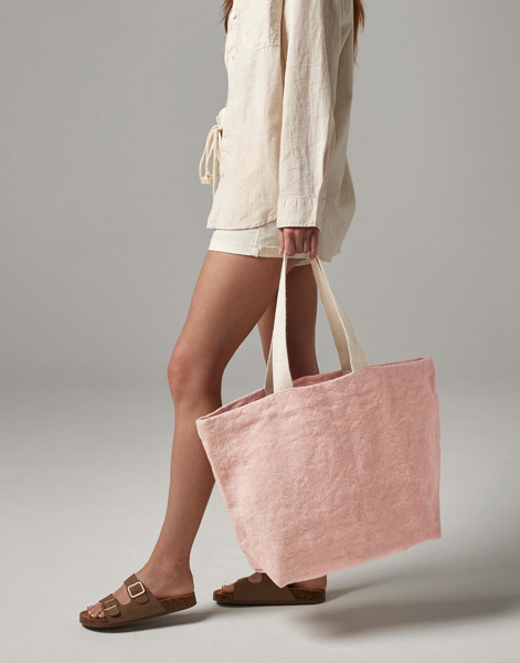 Soft Washed Jute Beach Bag - Saffron / ONE SIZE
