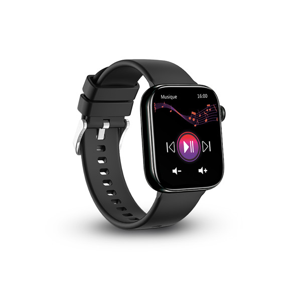 MONTRE CONNECTEE ECRAN 1,85 AMOLED ETANCHE - Noir