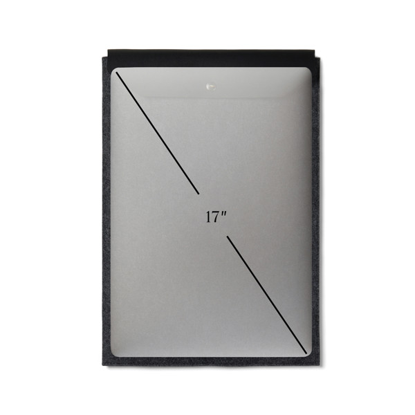 Obal na 17" notebook VINGA Albon z GRS recykl. plsti - Černá