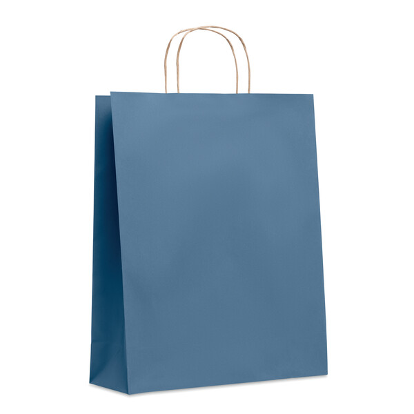 Sac en papier grand format Paper Tone L - Bleu