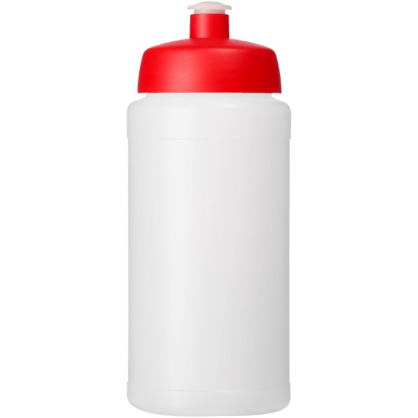 Bidon Baseline® Plus o pojemności 500 ml ze sportowym wieczkiem i uchwytem - Przezroczysty / Czerwony