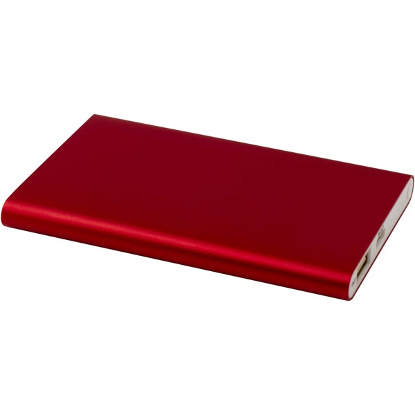 Power bank in alluminio riciclato da 4000 mAh tipo C Pep - Rosso