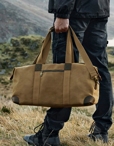 Heritage Waxed Canvas Holdall - Black / ONE SIZE