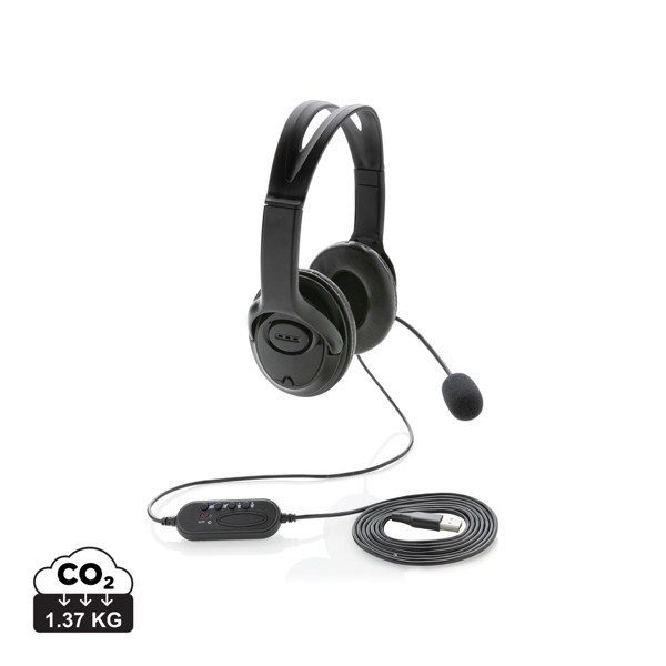 XD Collection USB žične slušalke, 2 m kabel