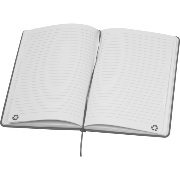 A5 recycled notebook DOMINIK - Silvergrey