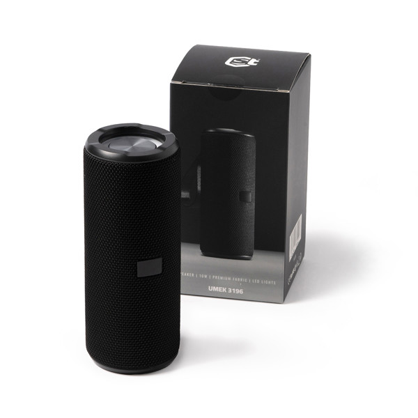 Wireless promotional speaker with LED membrane and fabric finish 10W