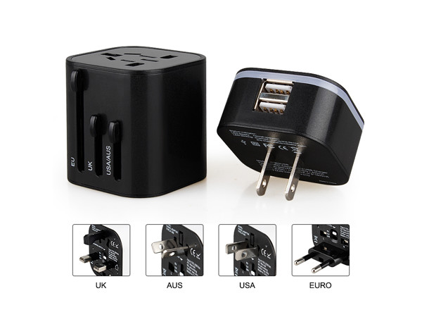 Cestovný USB adaptér s LED logom #2