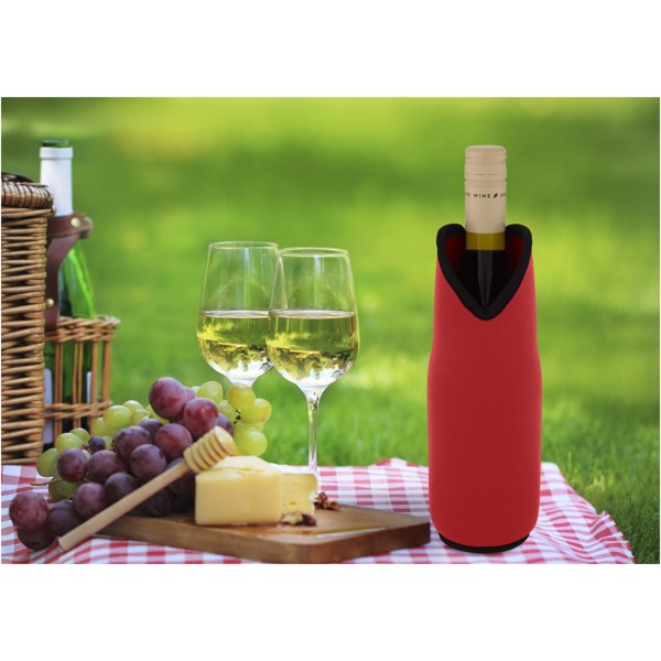 Noun recycled neoprene wine sleeve holder - Red