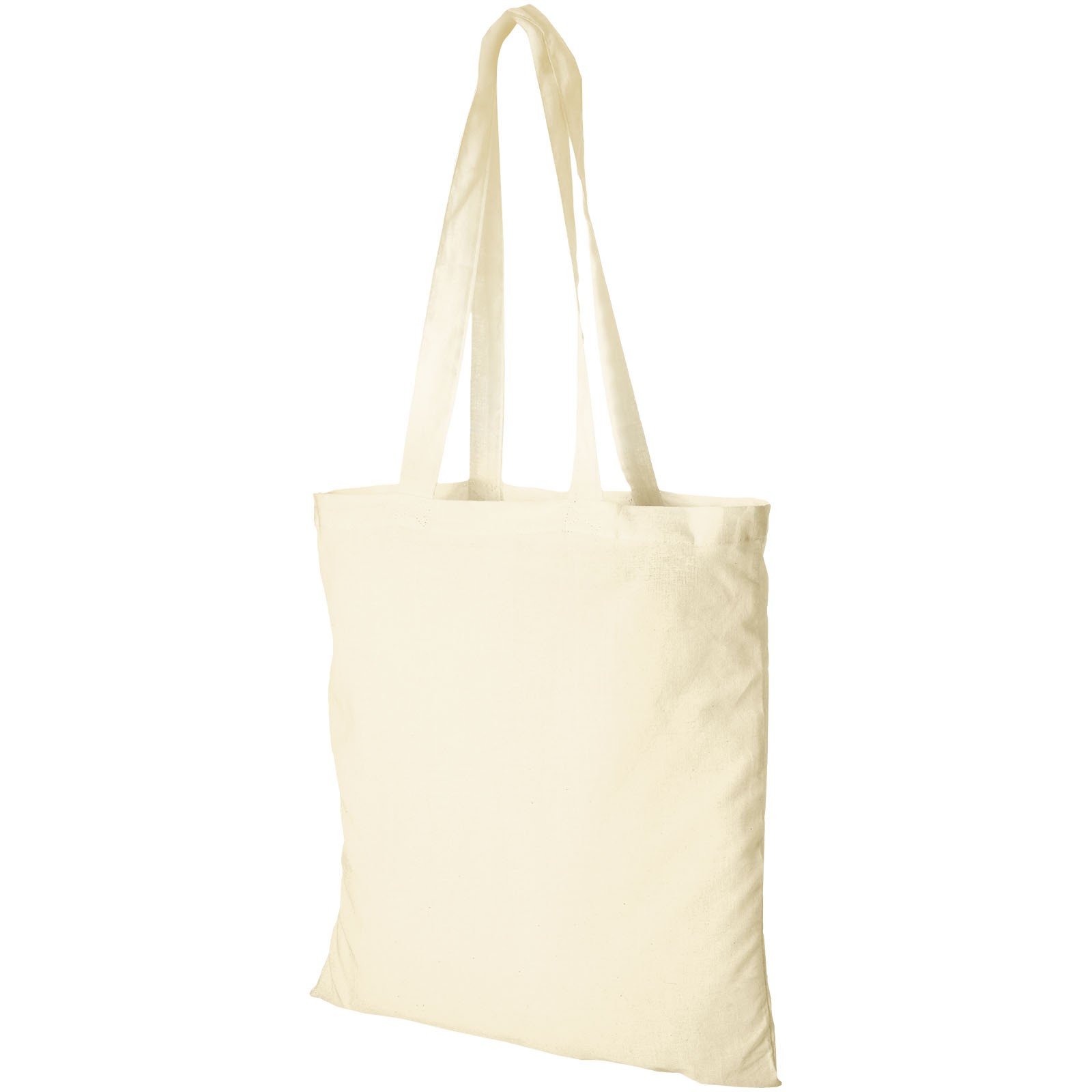 Madras 140 g/m² cotton tote bag - Natural