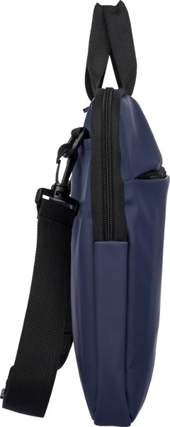 Gerecyclede PU laptoptas Rafi - zwart