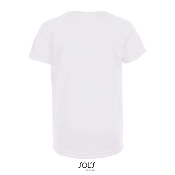 SOL'S SPORTY KIDS' - T-SHIRT ΜΕ ΜΑΝΊΚΙΑ RAGLAN - White / 12 years