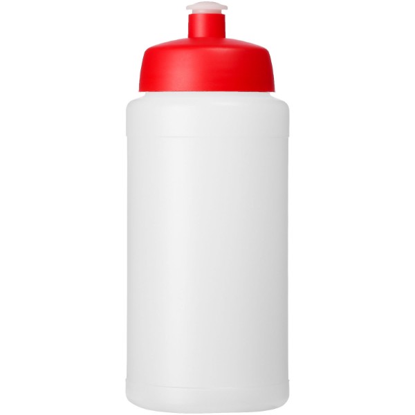 Bidon Baseline® Plus o pojemności 500 ml z wieczkiem sportowym - Przezroczysty / Czerwony