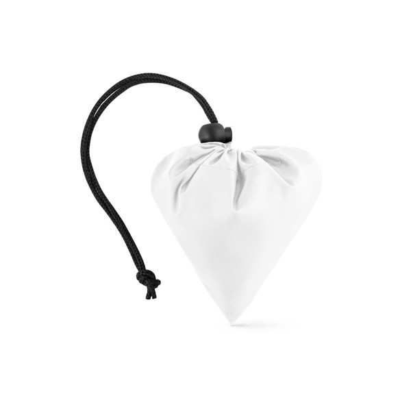 BEIRA. 190T recycled polyester (100% rPET) foldable bag - White