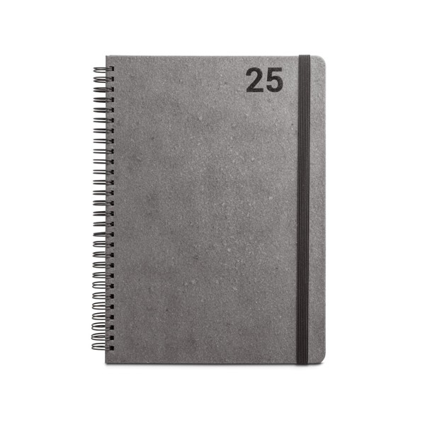 SIMMEL B5. Agenda B5, con anillas, de cuero (58% reciclado)
